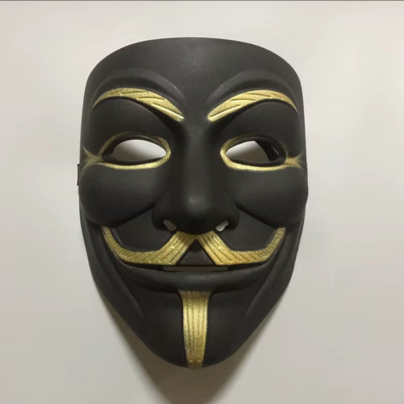 1Pcs/Set Halloween Party Mask V for Vendetta Mask Bape Full Face Mask Anonymous Guy Fawkes Fancy Dress Adult Costume 1Pc